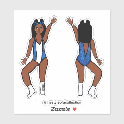 Majorette / Dancer Stickers Blue Spark #1 Aufkleber (Blatt)