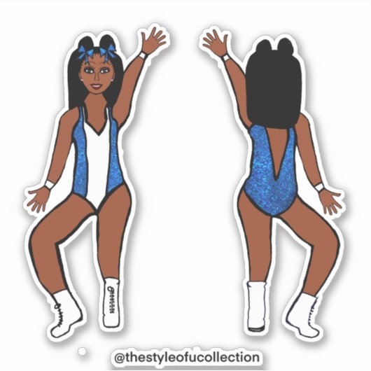 Majorette / Dancer Stickers Blue Spark #1 Aufkleber (Vorderseite)