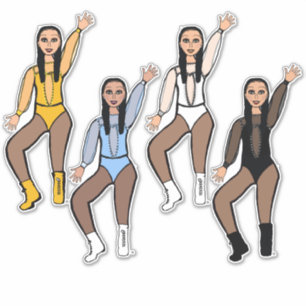 Majorette/Dancer Sticker's Satin Sheer YBWB #2 Aufkleber