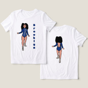 Majorette/Dancer T-Shirt Blue Silver Tiger B Tri-Blend Shirt