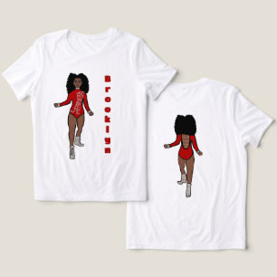 Majorette/Dancer T-Shirt Red Silver Tiger A Tri-Blend Shirt