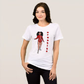 Majorette/Dancer T-Shirt Red Silver Tiger B Tri-Blend Shirt (Vorderseite voll)