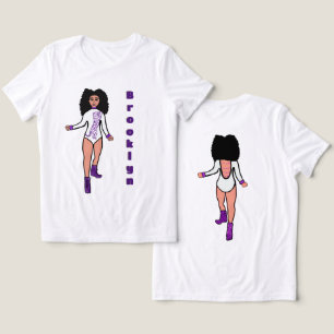 Majorette/Dancer T-Shirt White Lila Tiger B Tri-Blend Shirt