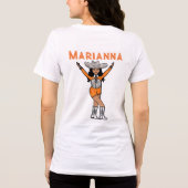 Majorette/Dancer Western Silver Orange #2 Tri-Blend Shirt (Rückseite)