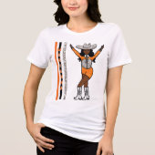 Majorette/Dancer Western Silver Orange Tri-Blend Shirt (Vorderseite)