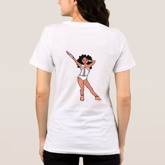 Majorette/ Dancer White Stones B Tri-Blend Shirt (Rückseite)