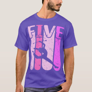 Majorette Girl 5. Geburtstag Baton Twirling T-Shirt