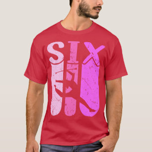 Majorette Girl 6. Geburtstag Baton Twirling T-Shirt