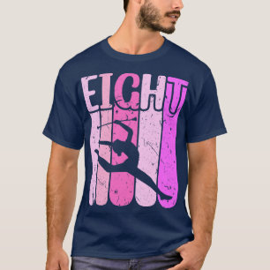 Majorette Girl 8. Geburtstag Baton Twirling T-Shirt