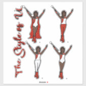 Majorette Glitzeraufkleber (Feuer 2) Aufkleber (Blatt)