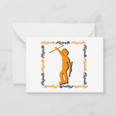 Majorette Notecard #2 ( Orange Schwarz-weiß) Mitteilungskarte (Vorderseite)