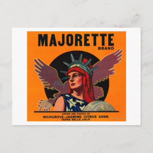 Majorette Orange LabelTerra Bella, CA Postkarte (Vorderseite)