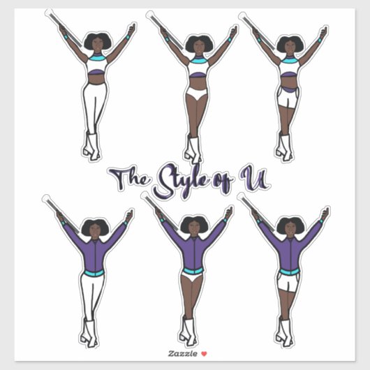 Majorette Quick Change Stickers ( Aqua Traube ) Aufkleber (Blatt)