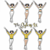 Majorette Quick Change Stickers ( Gold Green ) Aufkleber (Vorderseite)