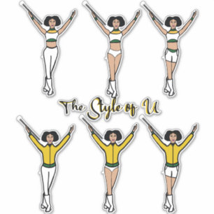 Majorette Quick Change Stickers ( Gold Green ) Aufkleber