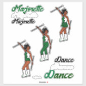 Majorette Quick Change Stickers (grün) Aufkleber (Blatt)