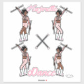 Majorette Quick Change Stickers (Pink Spark) Aufkleber (Blatt)
