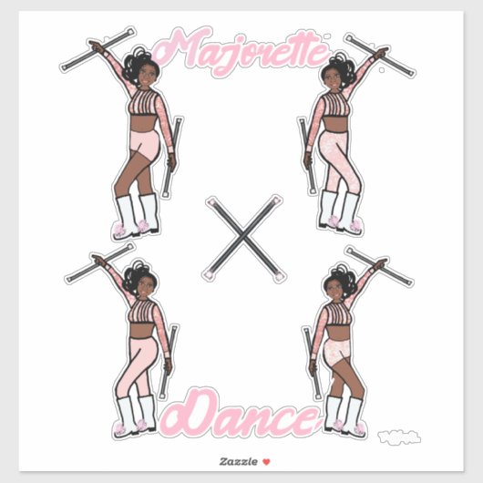 Majorette Quick Change Stickers (Pink Spark) Aufkleber (Blatt)