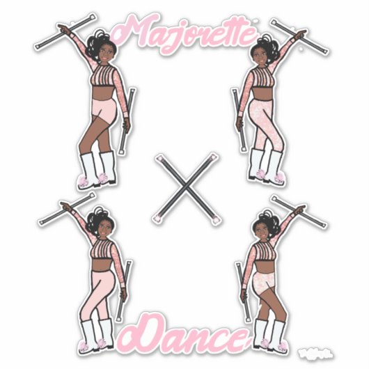 Majorette Quick Change Stickers (Pink Spark) Aufkleber (Vorderseite)