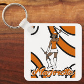 Majorette Schlüsselanhänger/Orange Schlüsselanhänger (Vorderseite)