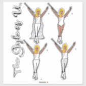Majorette Sparkle Stickers (Iced 3) Aufkleber (Blatt)