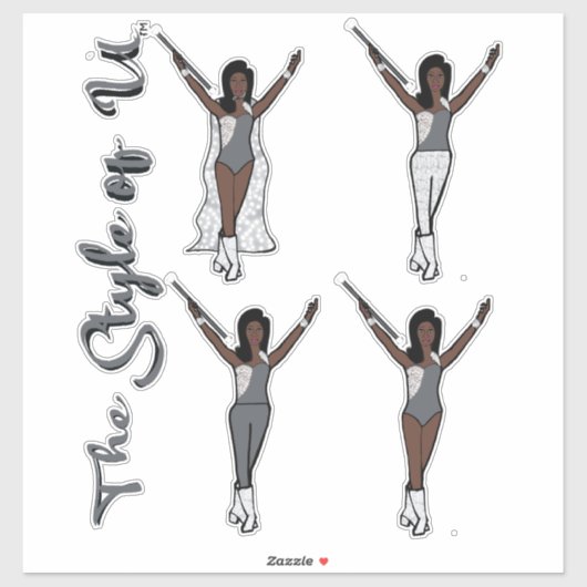 Majorette Sparkle Stickers ( Stone) Aufkleber (Blatt)