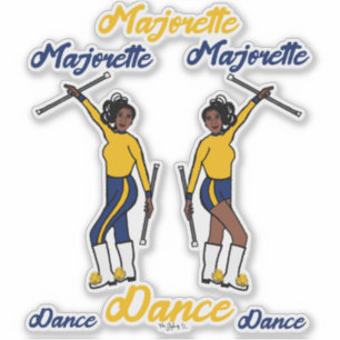 Majorette Stickers (Navy Gold) C Aufkleber