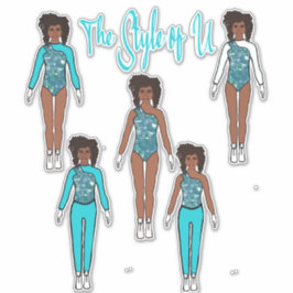 Majorette / Tänzer Quick Change Stickers Karibik Aufkleber