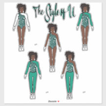 Majorette / Tänzer Quick Change Stickers (Meer)