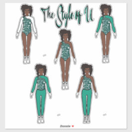 Majorette / Tänzer Quick Change Stickers (Meer) Aufkleber