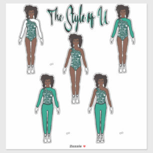 Majorette / Tänzer Quick Change Stickers (Meer) Aufkleber