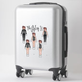 Majorette / Tänzer Quick Change Stickers ( Onyx ) Aufkleber (Koffer)