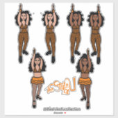 Majorette / Tänzer Quick Change Stickers Orangex2 Aufkleber (Blatt)