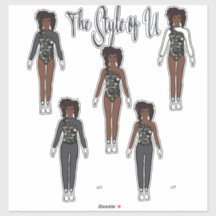 Majorette / Tänzer Quick Change Stickers ( Steel)