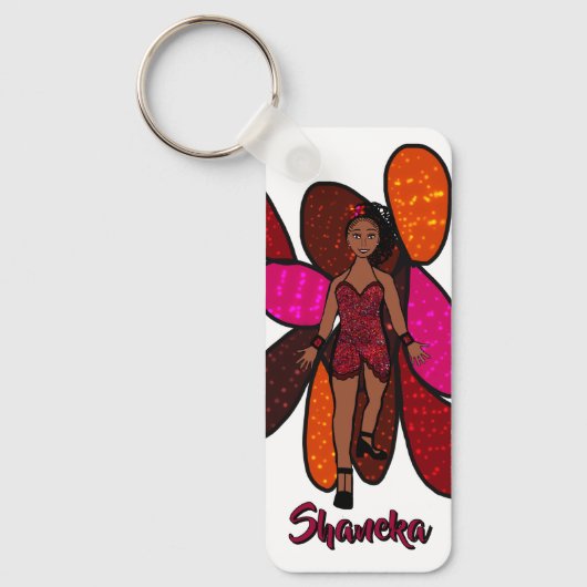 Majorette /Tänzer Schlüsselanhänger Ruby Rüsche (Vorderseite)