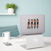 Majorette / Tänzer Stickers Black Fringe #1 Aufkleber (Laptop auf Schreibtisch)