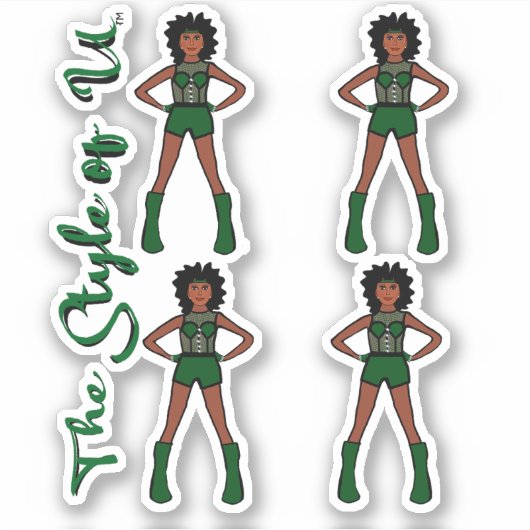 Majorette / Tänzer Stickers Evergreen 2 Aufkleber (Vorderseite)