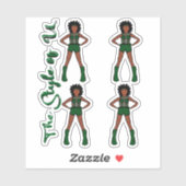 Majorette / Tänzer Stickers Evergreen 2 Aufkleber (Blatt)