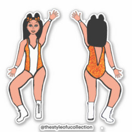 Majorette / Tänzer Stickers Orange Park #2 Aufkleber