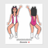 Majorette / Tänzer Stickers Pink Spark #2 Aufkleber (Blatt)