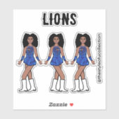 Majorette / Tänzer Stickers Saphire Lion C Aufkleber (Blatt)