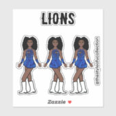 Majorette / Tänzer Stickers Sapphire Lion A Aufkleber (Blatt)
