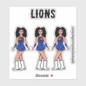 Majorette / Tänzer Stickers Sapphire Lion B Aufkleber (Blatt)