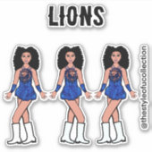 Majorette / Tänzer Stickers Sapphire Lion B Aufkleber (Vorderseite)