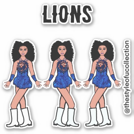 Majorette / Tänzer Stickers Sapphire Lion B Aufkleber (Vorderseite)