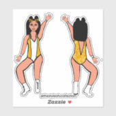 Majorette / Tänzer Stickers Yellow Spark #2 Aufkleber (Blatt)