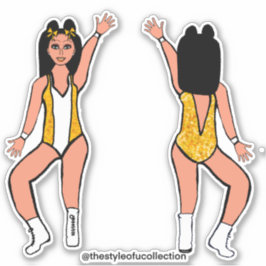 Majorette / Tänzer Stickers Yellow Spark #2 Aufkleber