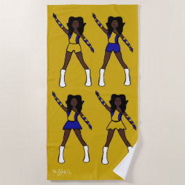 Majorette/Tänzer Strandtuch (Blau Gold)