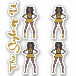 Majorette / Tänzeraufkleber Golden Pine 3 Aufkleber