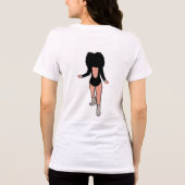 Majorette/ Tänzerin Tee Schwarz Silber Tiger B (Rückseite)